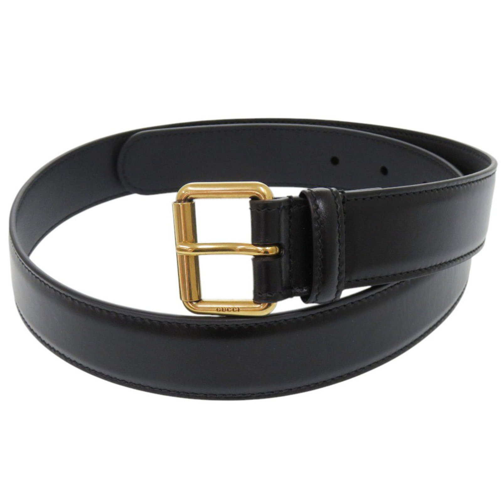 Standard Belt Gucci: Standard Belt Gucci Item Specifics: Brand: Gucci Country of Origin: Italy MPN: 732316 Type: Standard belt Gender: Men Material (Strap): Leather Color: Black, Gold Length: 68cm - 77.5cm / 26.77'' - 30.