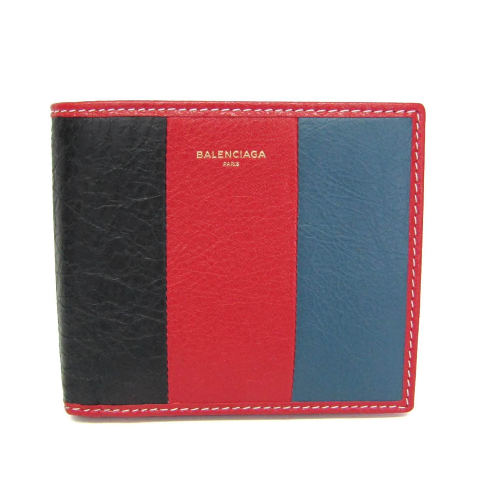 Balenciaga Wallet (Bi-Fold) Leather: Balenciaga Wallet (Bi-Fold) Leather Balenciaga Bazar 486461 bi-fold leather wallet features a sleek black design, perfect for everyday carry. With multiple pockets for organization, including a bill
