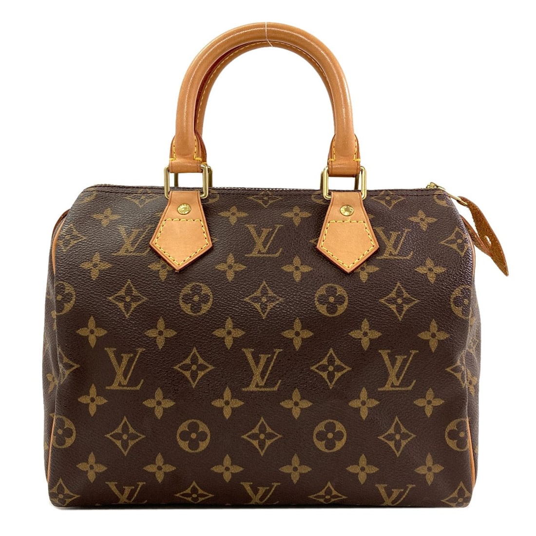 Canvas Monogram Handbag 25 Speedy M41528 Louis Vuitton: Canvas Monogram Handbag 25 Speedy M41528 Louis Vuitton Monogram canvas exterior adds a touch of classic luxury to this brown Speedy M41528 handbag, featuring a signature that bears a mark of the renow