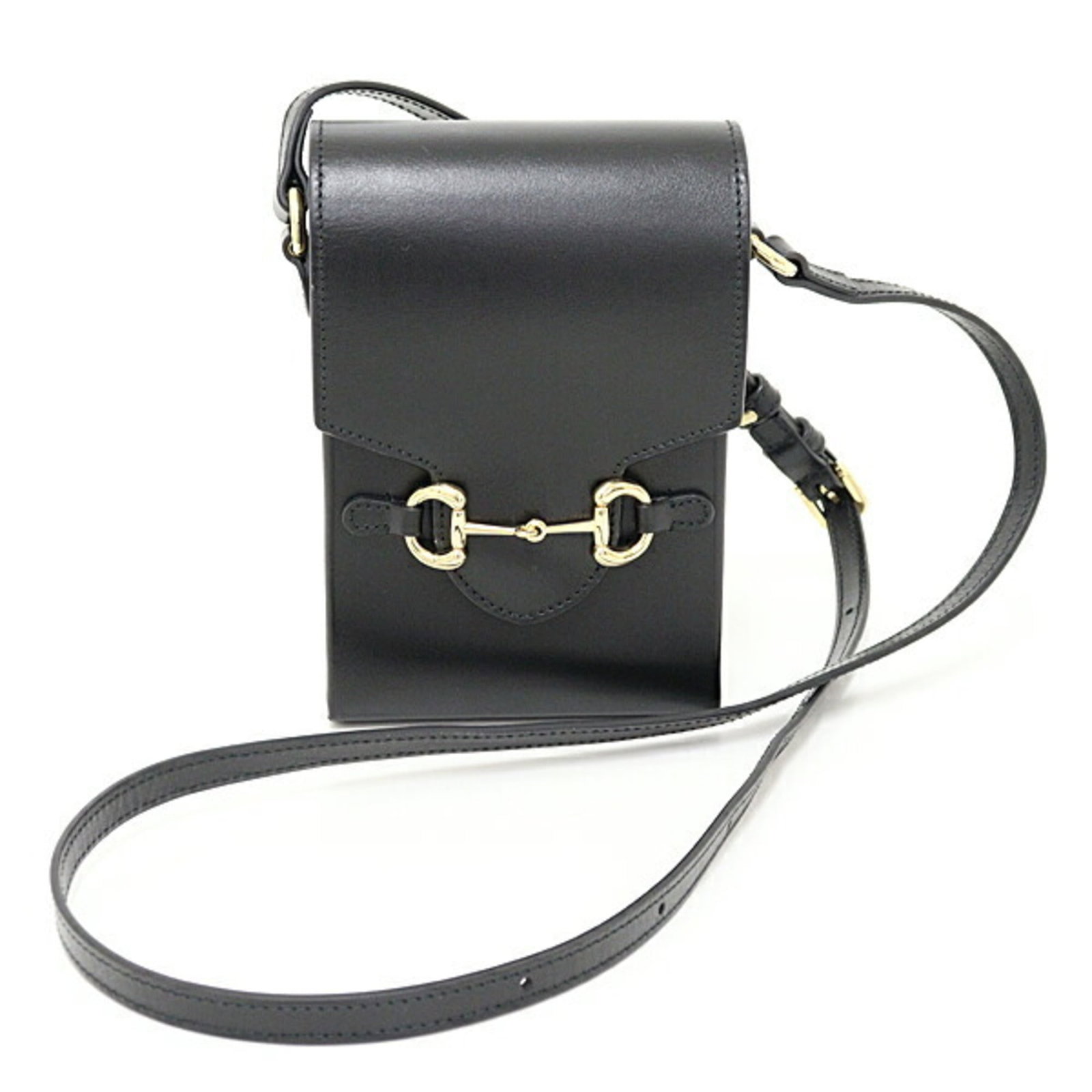 Shoulder Bag Leather: Shoulder Bag Leather Black leather shoulder bag with a classic design, measuring 16cm x 10.5cm x 4.5cm. Comes with a dust bag for protection. A stylish accessory for everyday use. Item Specifics: