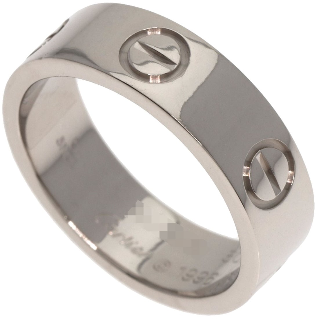 Cartier Love Ring K18 White Gold: Cartier Love Ring K18 White Gold Cartier Love Ring K18 White Gold is a sleek and sophisticated ring featuring K18 white gold material, a silver exterior, and a ring size of 5.25. This style boasts an