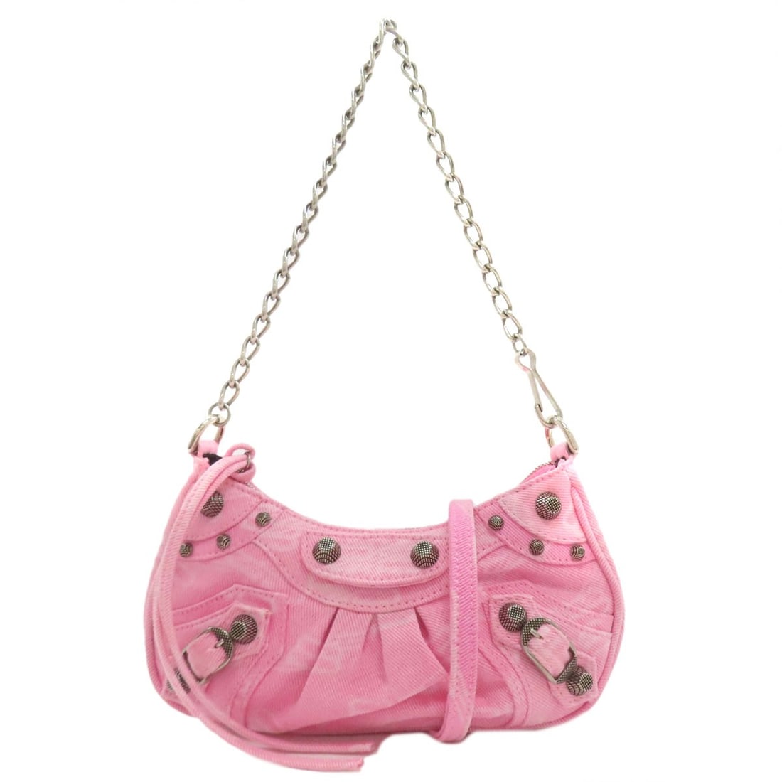 Le Cagorle Handbag Canvas Balenciaga: Le Cagorle Handbag Canvas Balenciaga Pink canvas handbag from BALENCIAGA, featuring a signature. This Balenciaga handbag is made from canvas and comes in a pink color. The canvas material gives it a
