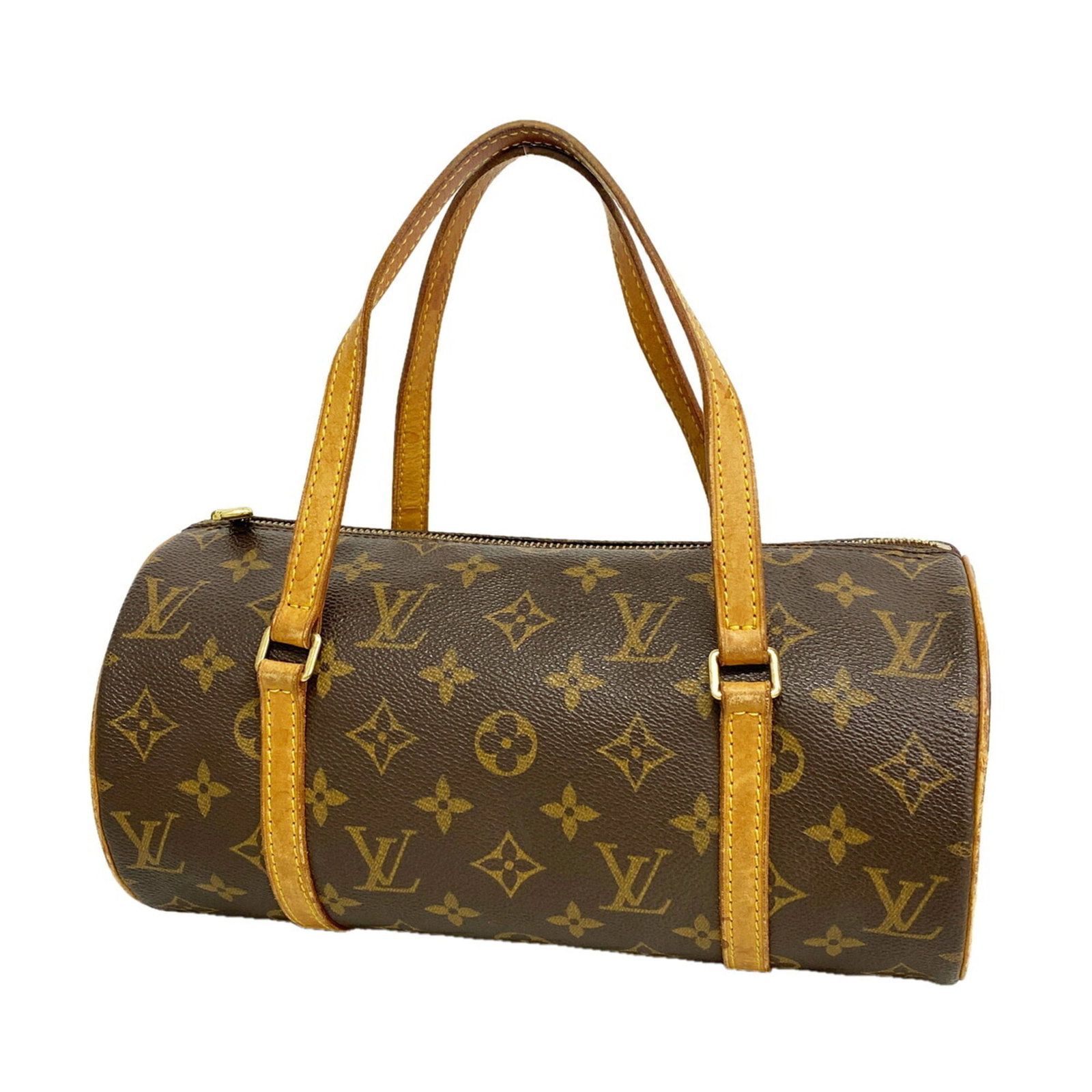 Handbag Louis Vuitton: Handbag Louis Vuitton Brown Louis Vuitton handbag with dimensions 13.5cm x 27.5cm x 13.5cm. This bag features a classic design with a signature monogram pattern. It is a women's handbag with a size