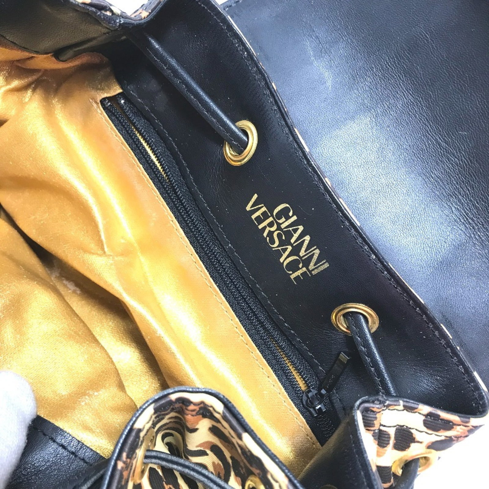 PVC Leather Versace Backpack - 12