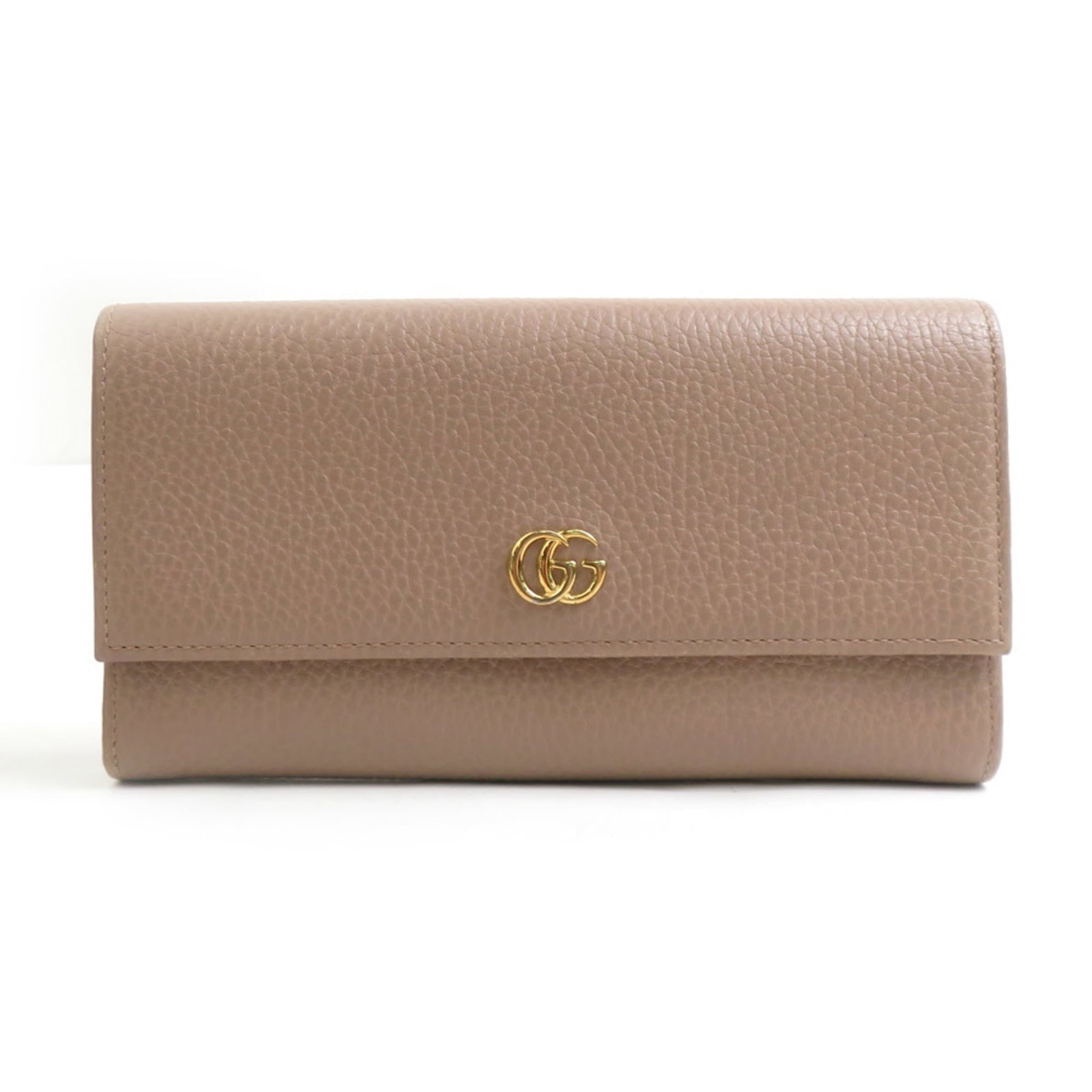 Gucci Long Wallet (Bi-Fold) Leather: Gucci Long Wallet (Bi-Fold) Leather Gucci's iconic bi-fold design is showcased in this classic long wallet, crafted from high-quality beige leather. Measuring 10cm x 18.8cm x 2.5cm, it offers ample