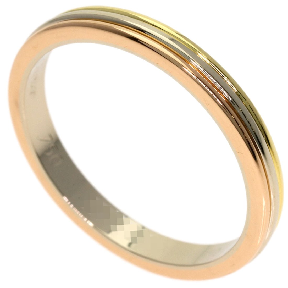 Cartier 3 Colors #60 Ring K18 Yellow Gold 18K Pink Gold: Cartier 3 Colors #60 Ring K18 Yellow Gold 18K Pink Gold Cartier 3 Colors #60 Ring in 18K Yellow Gold and 18K Pink Gold, a striking combination of two precious metals, adds a touch of elegance to any