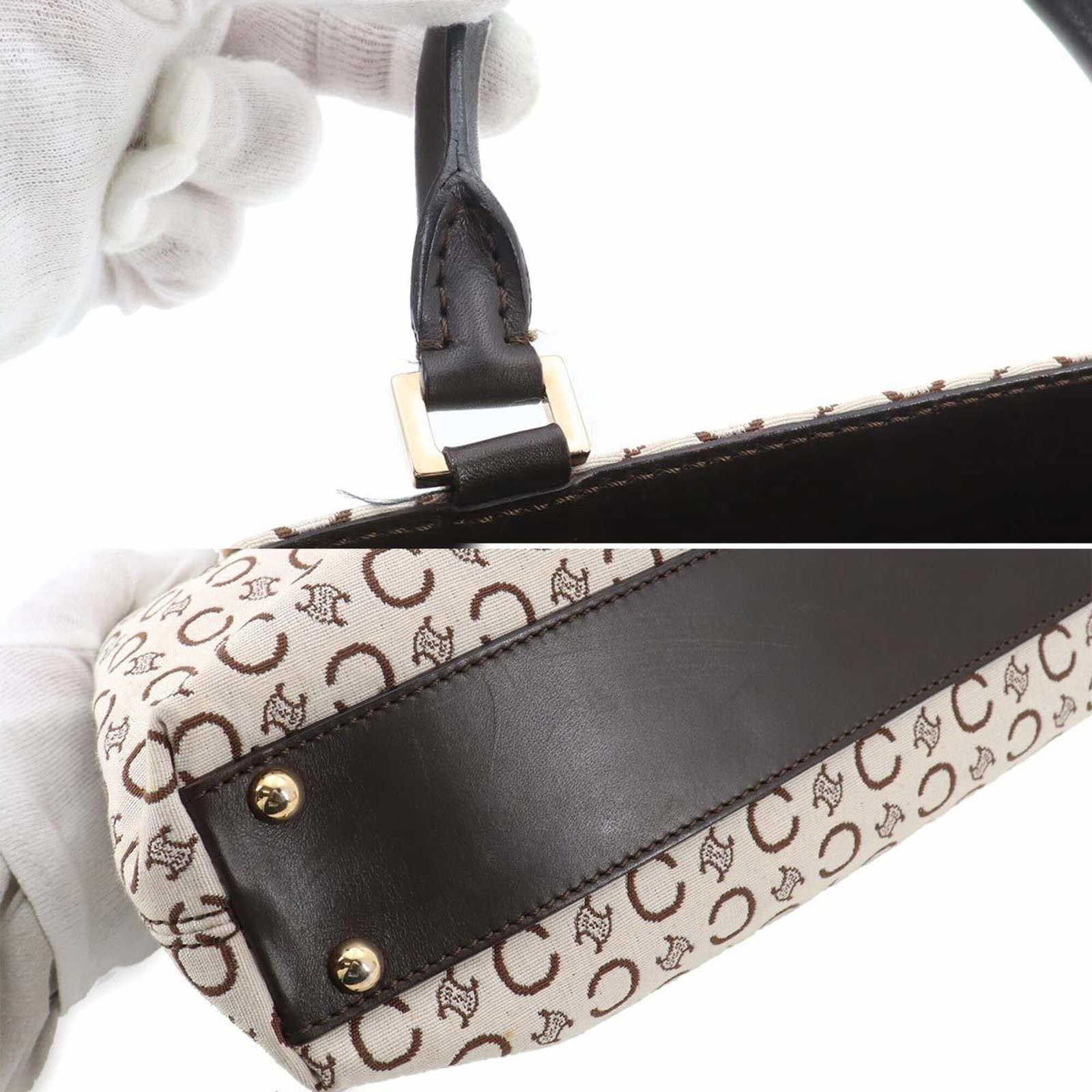 Handbag Canvas Leather - 9