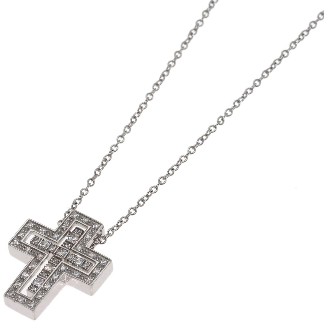 Diamond Xs Necklace K18 White Belle Epoque Gold: Diamond Xs Necklace K18 White Belle Epoque Gold K18 White Gold and Diamond Necklace with Elegant Belle Epoque Style. This exquisite necklace showcases a stunning diamond set in K18 white gold, with a