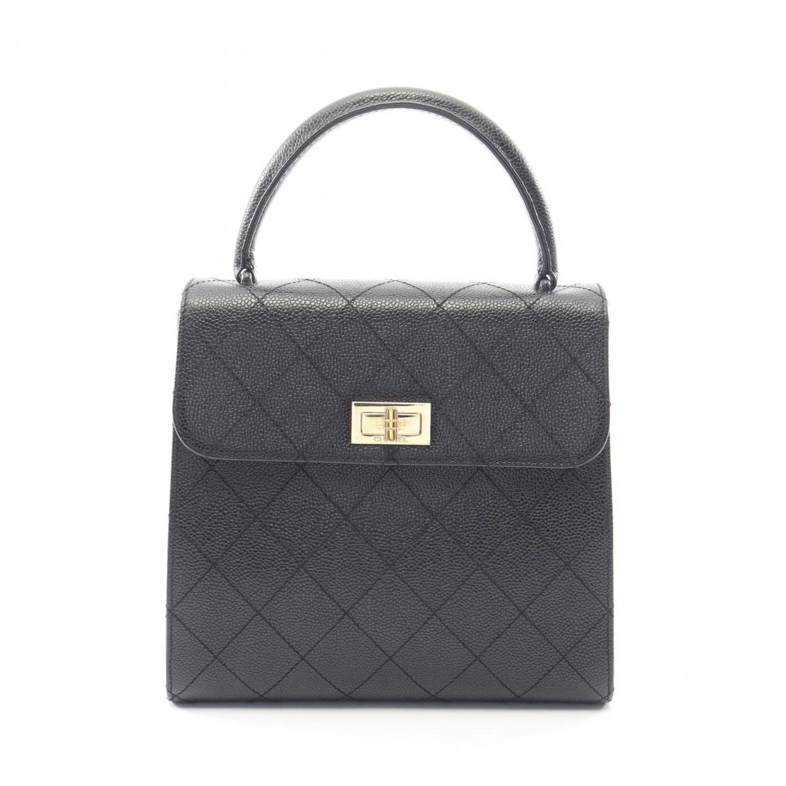Handbag Leather from Chanel: Handbag Leather from Chanel Black Calfskin Handbag from Chanel measures 20cm x 22.5cm x 8cm, featuring high-quality leather construction. This stylish handbag boasts a sleek design, perfect for