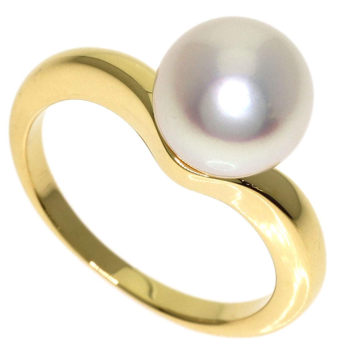 K18 Yellow Gold Pearl Ring Mikimoto: K18 Yellow Gold Pearl Ring Mikimoto K18 Yellow Gold Pearl Ring Mikimoto boasts a stunning gold metal setting, showcasing a beautiful pearl as the main attraction. The ring's K18 purity and open