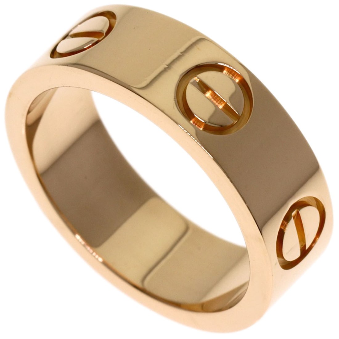 Love Ring #47 Gold K18 Pink Cartier: Love Ring #47 Gold K18 Pink Cartier K18 Pink Cartier's signature gold hue is showcased in this elegant Love Ring #47, crafted from 18k pink gold. The ring's simplicity is underscored by its lack of a