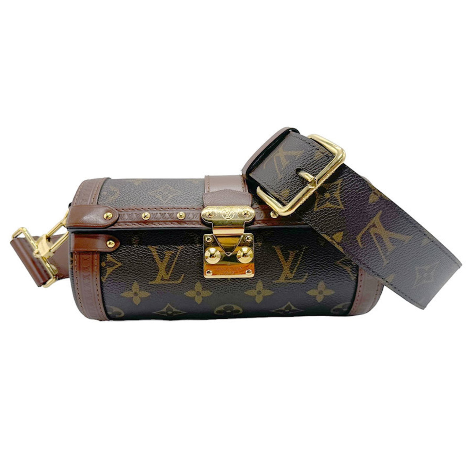 Shoulder Bag Monogram Louis Vuitton: Shoulder Bag Monogram Louis Vuitton This Louis Vuitton shoulder bag features the iconic monogram pattern in a rich brown color, adding a touch of classic elegance to any outfit. With its compact size 