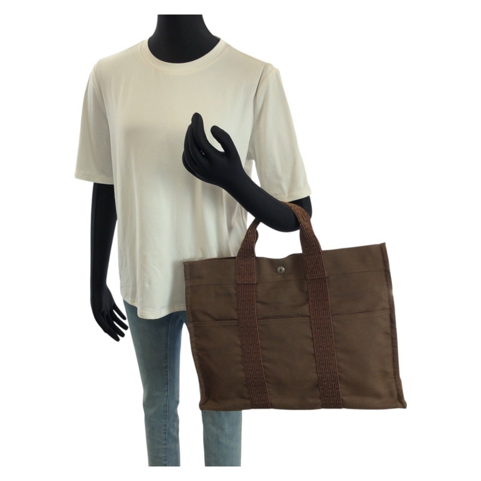 Polyamide Polyester Bag Tote Handbag Hermes - 7