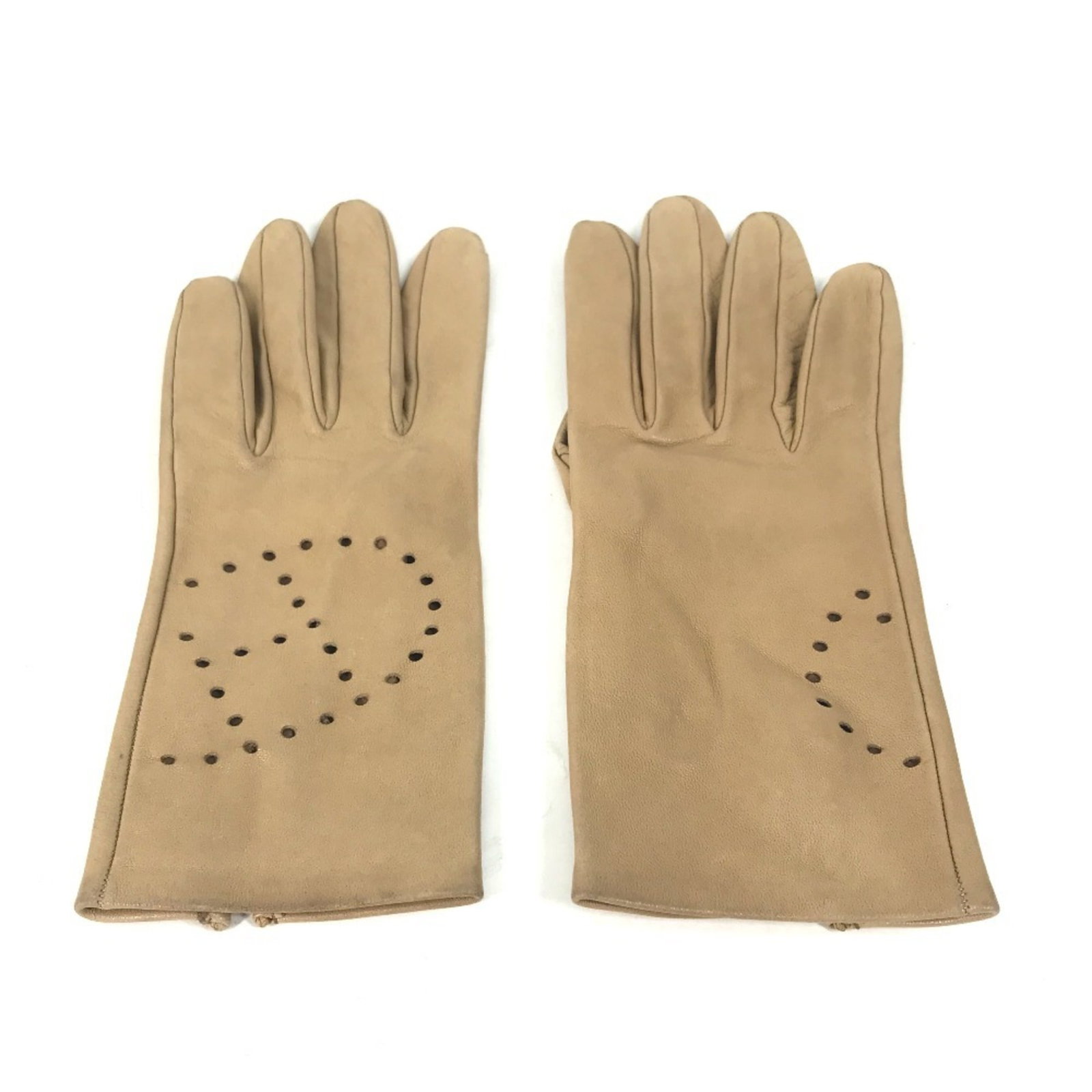 Warm Gloves Hermes Leather: Warm Gloves Hermes Leather Warm and stylish, these Hermes leather gloves are crafted from high-quality leather, providing a comfortable fit and a touch of sophistication. Measuring 20.5cm in length, t