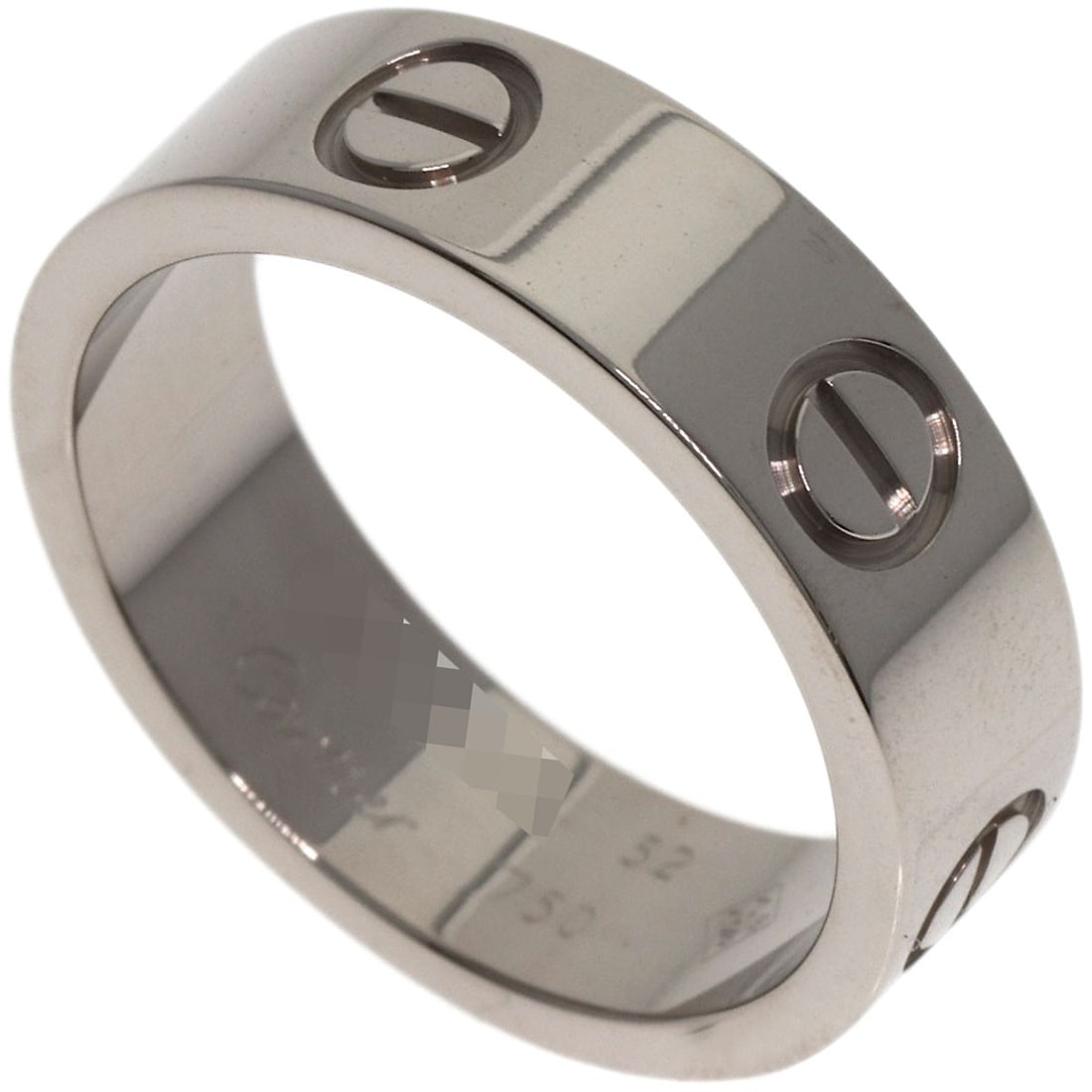 Cartier Love Ring #52 Ring K18 White Gold: Cartier Love Ring #52 Ring K18 White Gold K18 White Gold Cartier Love Ring #52 is a sleek and modern ring featuring a signature that bears a mark of authenticity. This Cartier Love Ring #52 is crafted