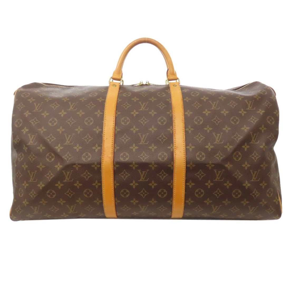 Louis Vuitton Monogram Canvas M41422 Kiepol Boston Bag 60: Louis Vuitton Monogram Canvas M41422 Kiepol Boston Bag 60 Brown Monogram Canvas Boston Bag from LOUIS VUITTON. This iconic bag features the brand's signature monogram canvas exterior in brown, a