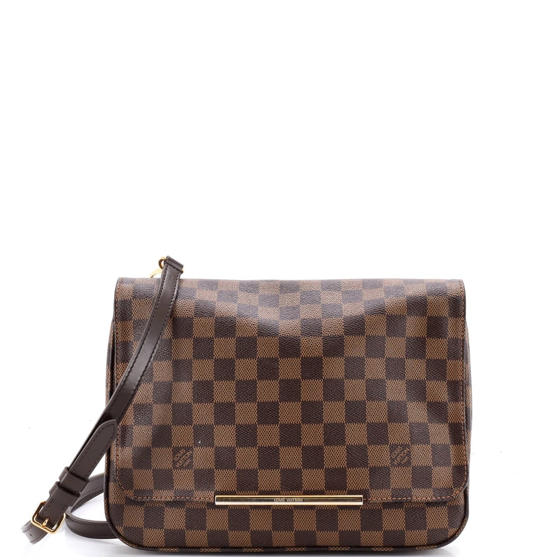 Louis Vuitton Hoxton Handbag Damier GM: Louis Vuitton Hoxton Handbag Damier GM The Louis Vuitton Hoxton Handbag Damier GM is a stylish cross body bag with a rich brown canvas exterior and red interior. Measuring 8.5" x 11" x 2", it
