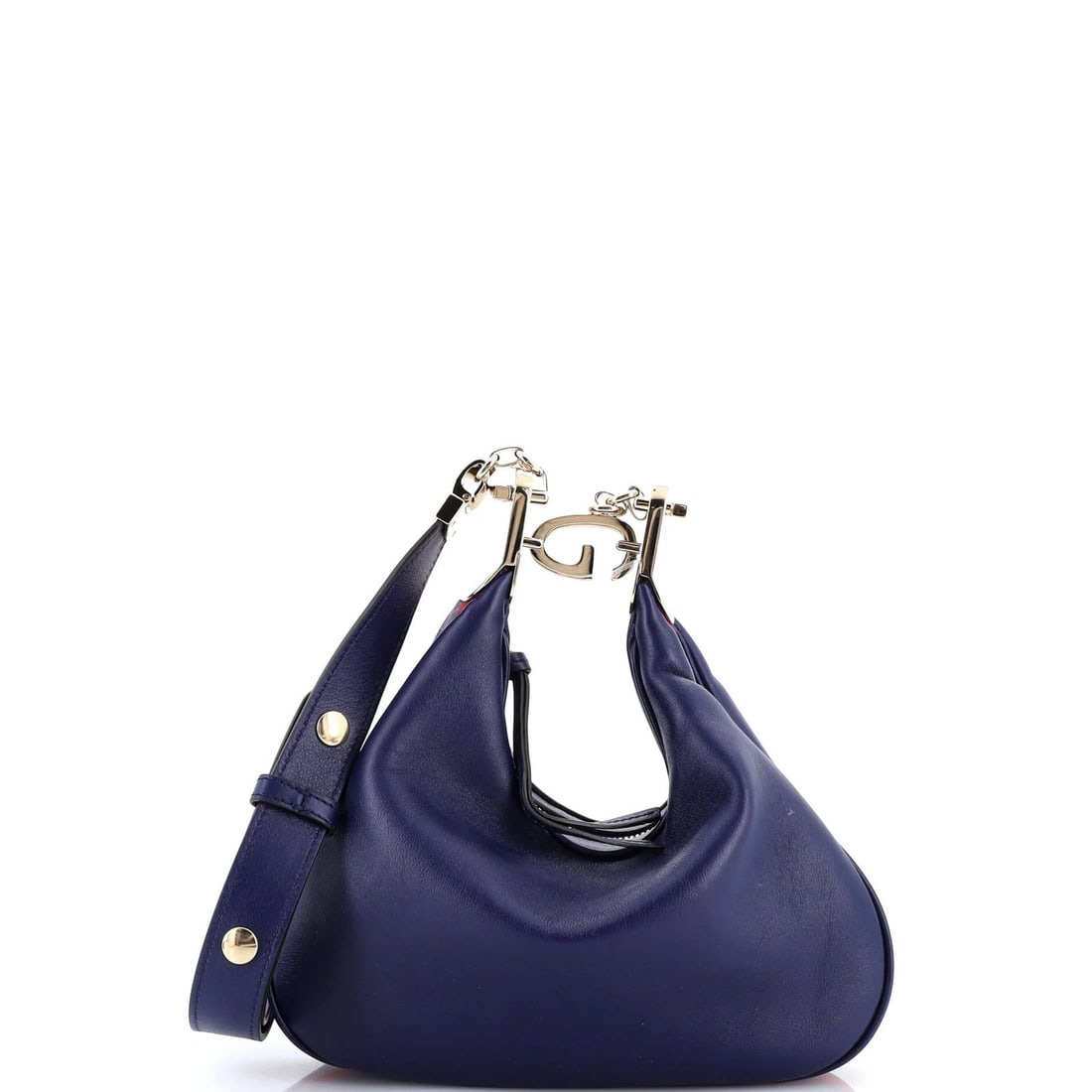 Small Leather Bag Attache Gucci: Small Leather Bag Attache Gucci Small Leather Bag Attache Gucci in Blue. This cross body bag features a small size, 5" height, 9" width, and 2" depth, with an adjustable strap drop of 18-25". The exte
