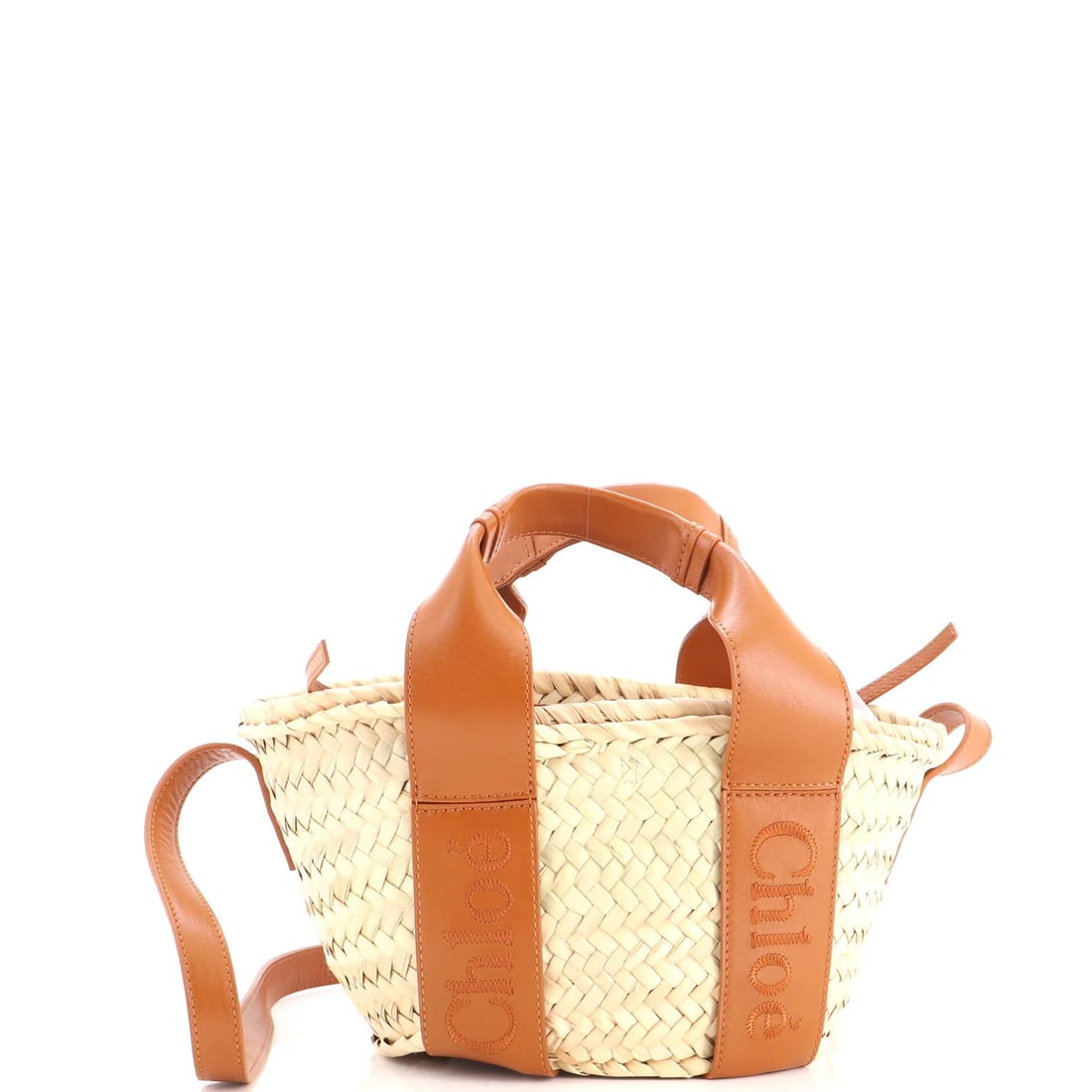 Sense Chloe Small Raffia Basket Leather Tote with: Sense Chloe Small Raffia Basket Leather Tote with Small, elegant, and perfectly proportioned, this Brown Raffia Basket Leather Tote from Sense is a stylish accessory for everyday use. With its minor s