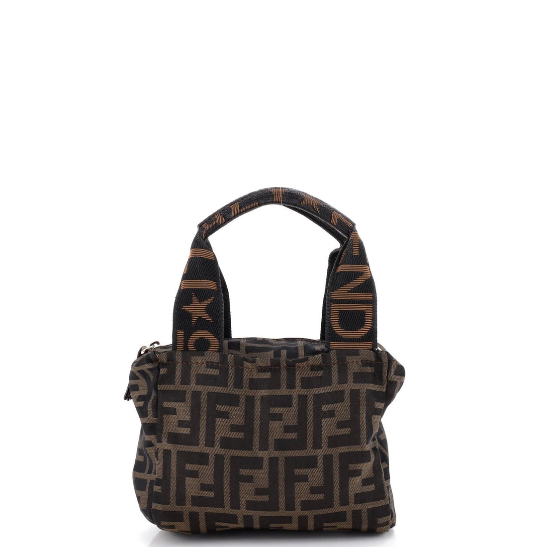 Fendi Vintage 1925 Cosmetic Tote Zucca Canvas Mini: Fendi Vintage 1925 Cosmetic Tote Zucca Canvas Mini The Fendi Vintage 1925 Cosmetic Tote Zucca Canvas Mini is a rare and elegant accessory from the early 20th century. This mini tote features a