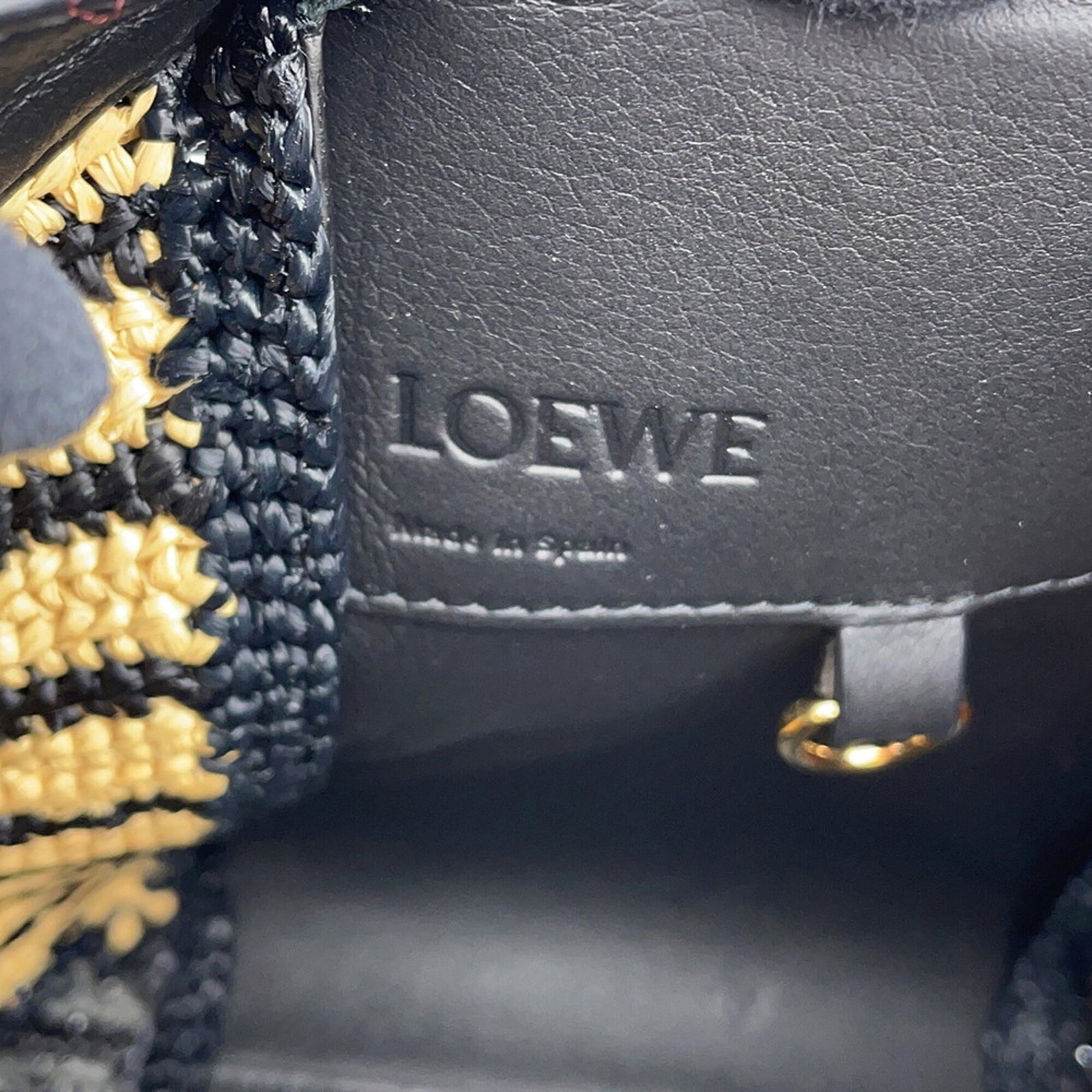 Raffia Leather Shoulder Bag Loewe - 16