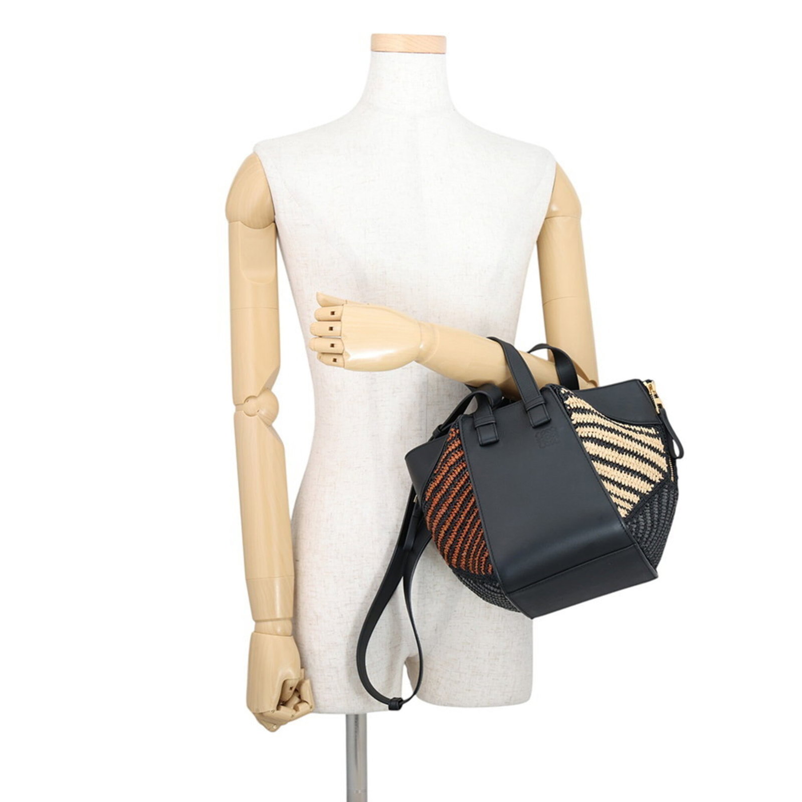 Raffia Leather Shoulder Bag Loewe - 4