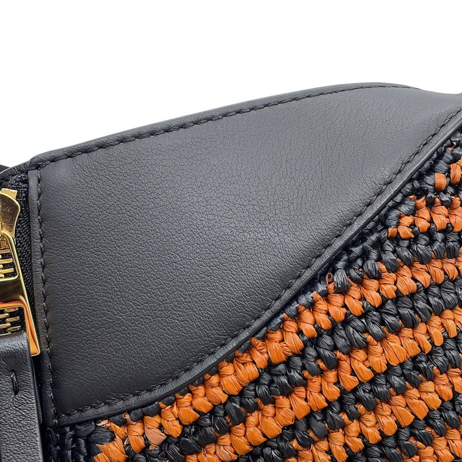 Raffia Leather Shoulder Bag Loewe - 7