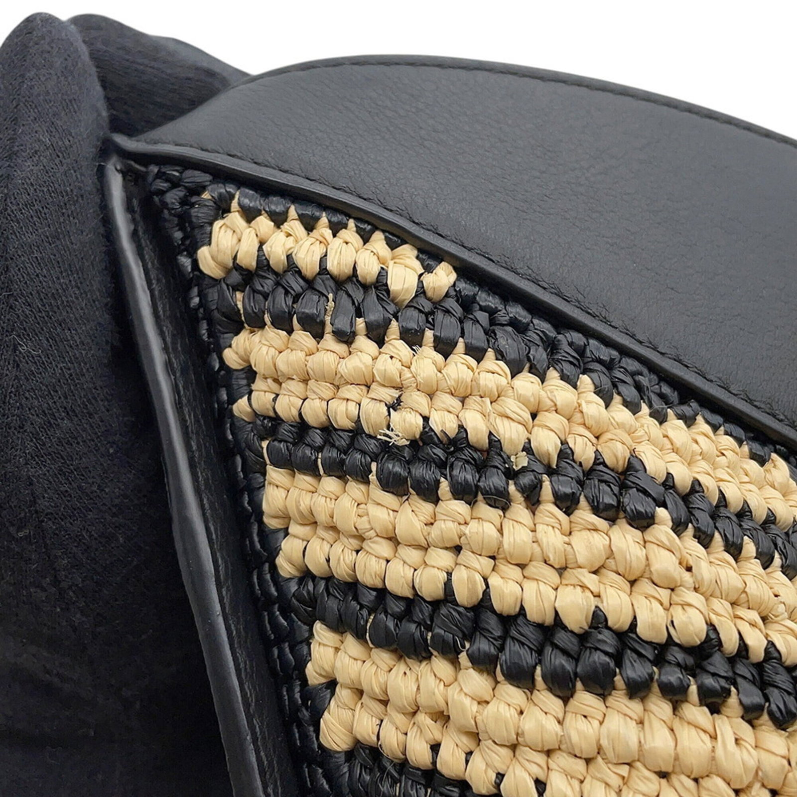 Raffia Leather Shoulder Bag Loewe - 9