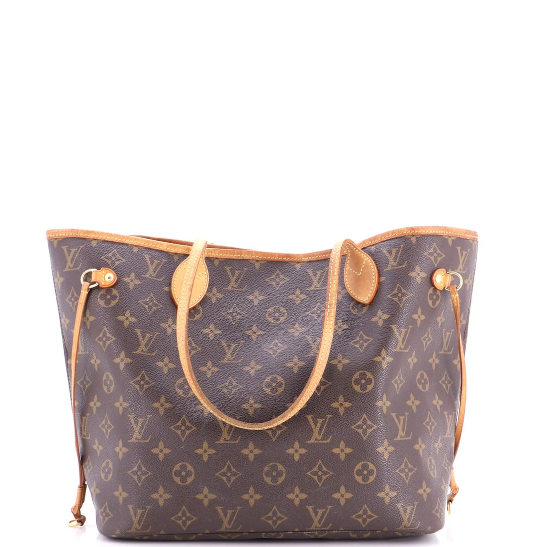 Louis Vuitton Neverfull Tote Monogram Canvas MM: Louis Vuitton Neverfull Tote Monogram Canvas MM Brown Louis Vuitton Neverfull Tote Monogram Canvas MM, featuring a classic design with a canvas coated exterior and neutral interior. The item has a
