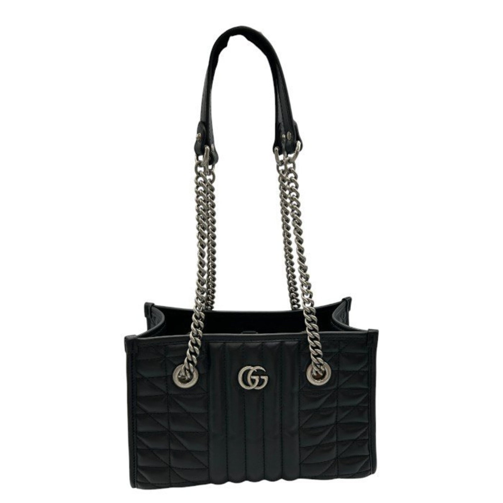 Gucci Tote Bag Leather: Gucci Tote Bag Leather Black Gucci GG Marmont Leather Tote Bag with Dust Bag. This 681483 model tote bag features Gucci's signature GG Marmont design, crafted from high-quality leather. The bag comes 