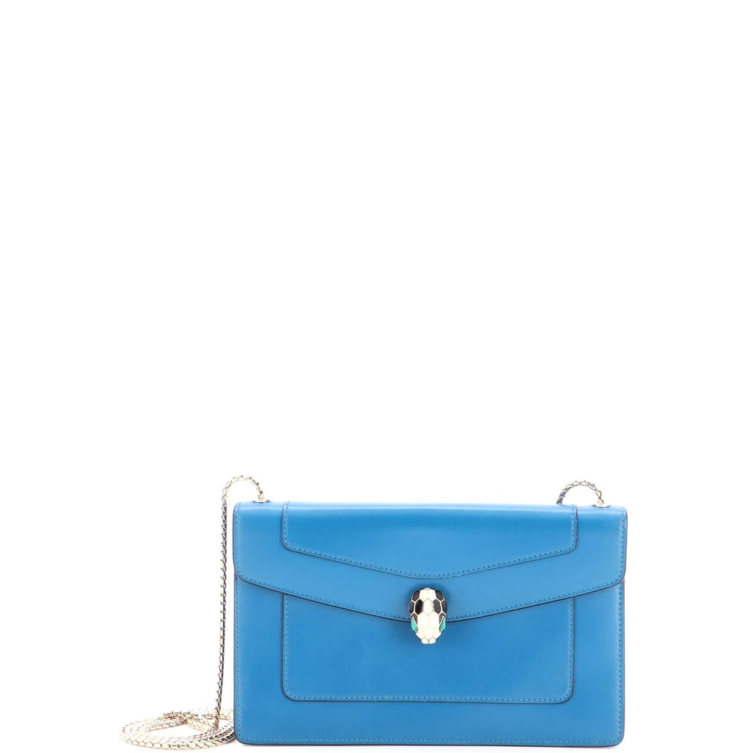 Serpenti Forever Small Leather Shoulder Bag: Serpenti Forever Small Leather Shoulder Bag The Bvlgari Serpenti Forever Small Leather Shoulder Bag is a stylish and versatile accessory, featuring a sleek blue exterior with a rich gold tone and a