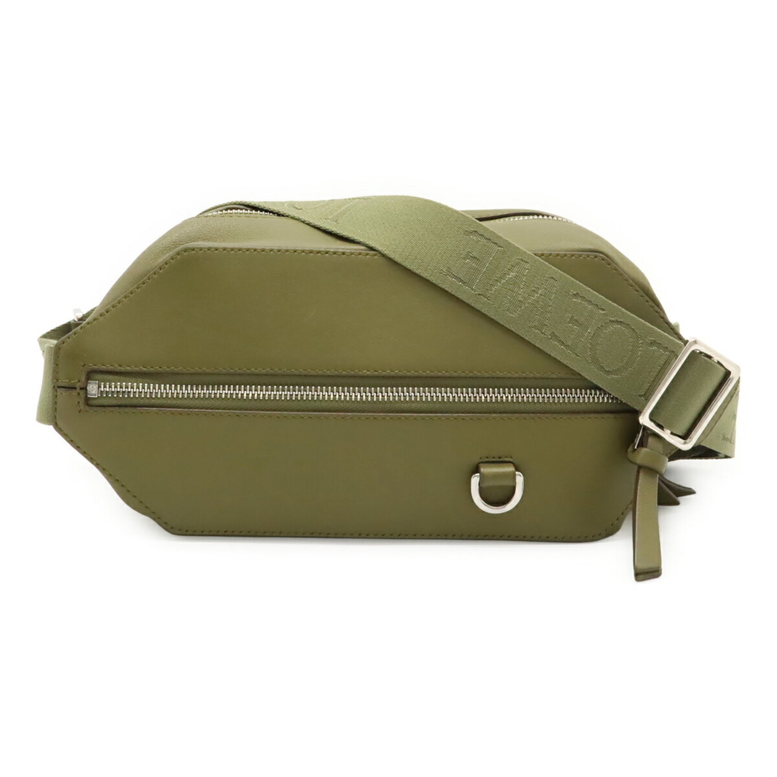 Shoulder Bag Leather Sling Loewe: Shoulder Bag Leather Sling Loewe The Loewe Shoulder Bag Leather Sling is a stylish and compact accessory, measuring 13cm x 29cm x 8.5cm, featuring high-quality leather material in a unique green and k