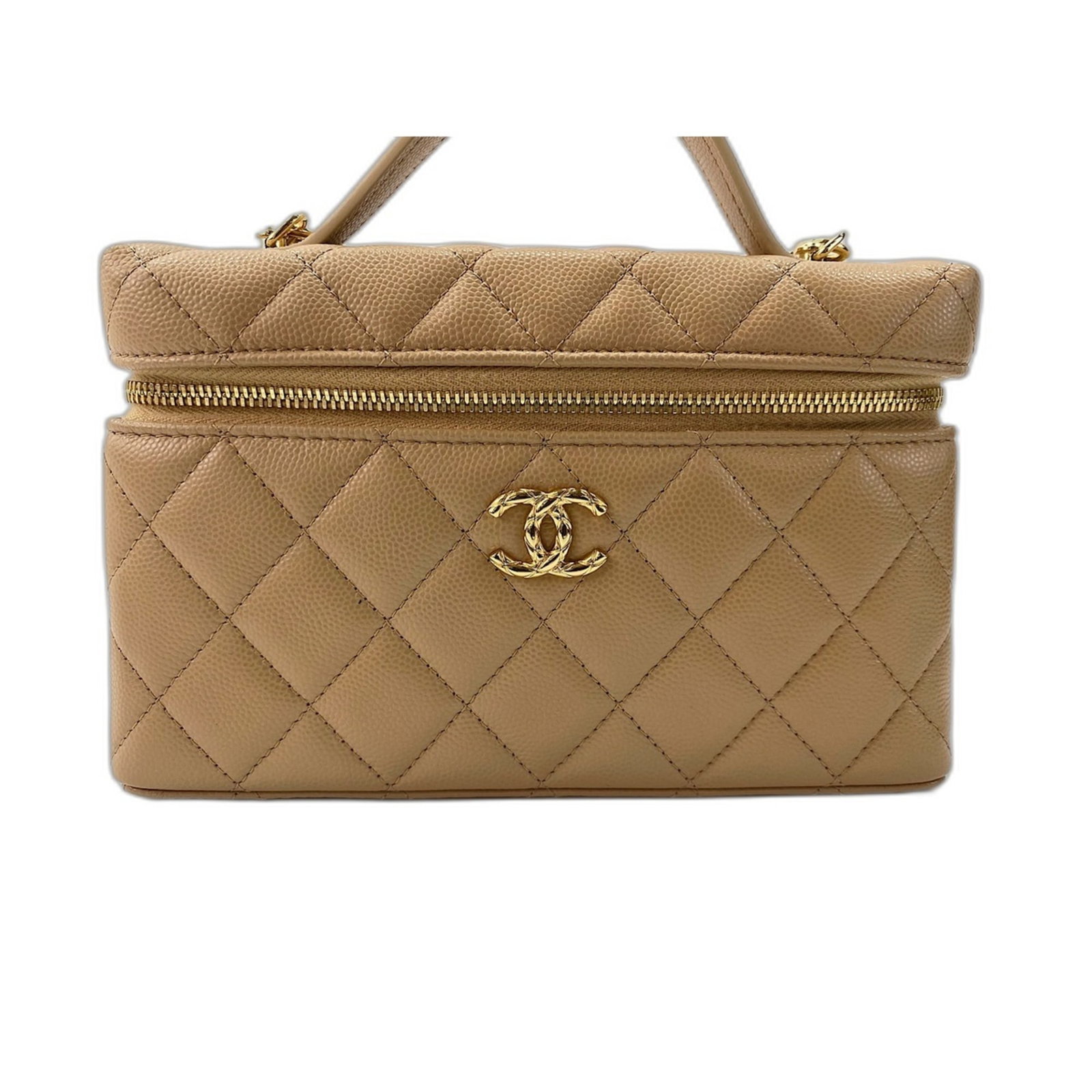 Shoulder Bag by Chanel: Shoulder Bag by Chanel The Beige Chanel Shoulder Bag boasts a classic design with clean lines and a timeless silhouette. Measuring 11cm x 19cm x 5cm, this stylish accessory is perfect for a day out
