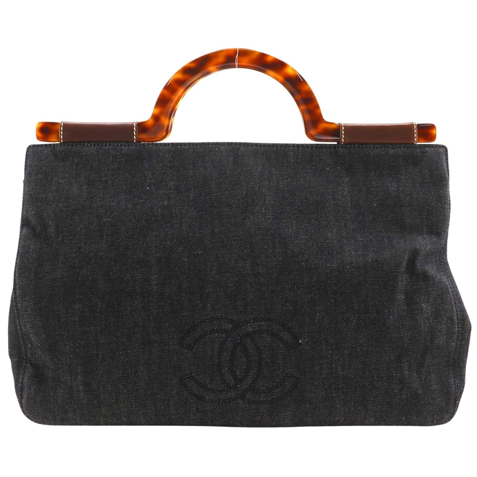 Denim Handbag Chanel: Denim Handbag Chanel Denim Handbag Chanel is a unique blue denim handbag with a signature. It measures 26cm x 40cm x 10cm and weighs 850g. The bag features a 7.00cm drop handle. Item Specifics: