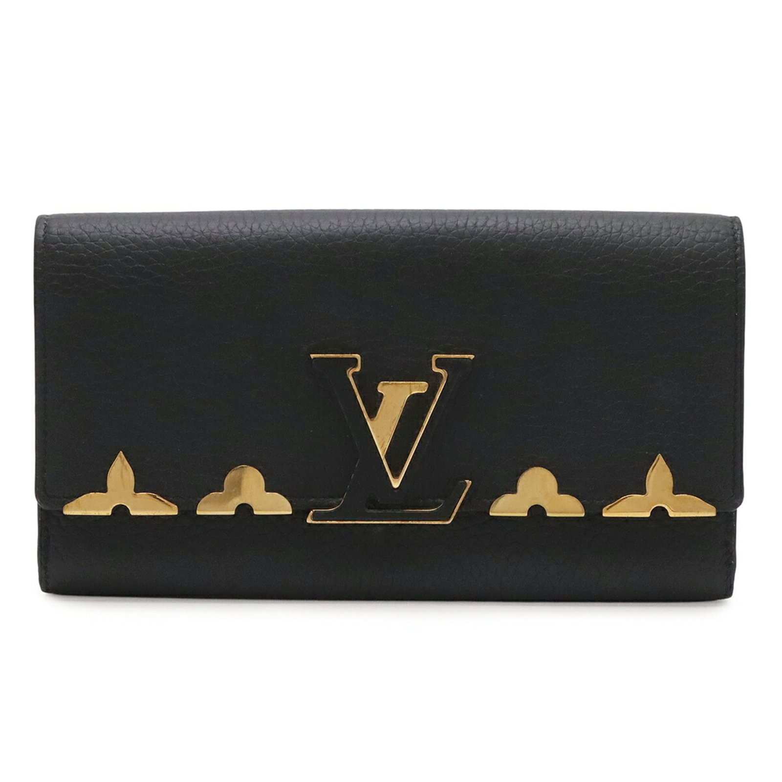 Leather Wallet Bi Fold Louis Vuitton: Leather Wallet Bi Fold Louis Vuitton Black, Noir leather bi-fold wallet from Louis Vuitton, measuring 11.5cm x 20cm, featuring the iconic design and craftsmanship of the French luxury brand. The long 