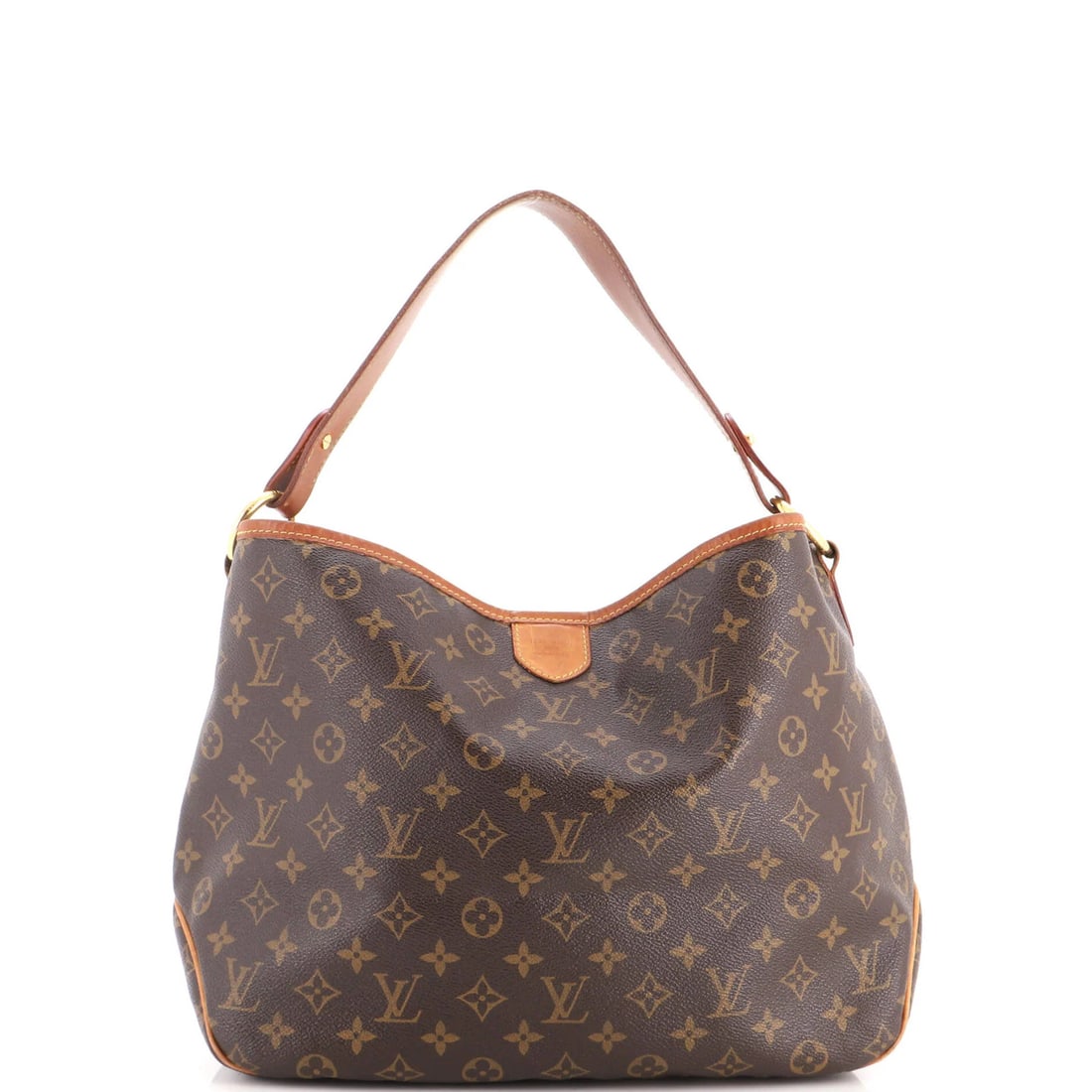 Canvas Monogram Handbag Delightful Louis Vuitton: Canvas Monogram Handbag Delightful Louis Vuitton Canvas Monogram Handbag with Distressed Brown Exterior, Gold Hardware, and Brown Interior. This Louis Vuitton Delightful Handbag features a classic can