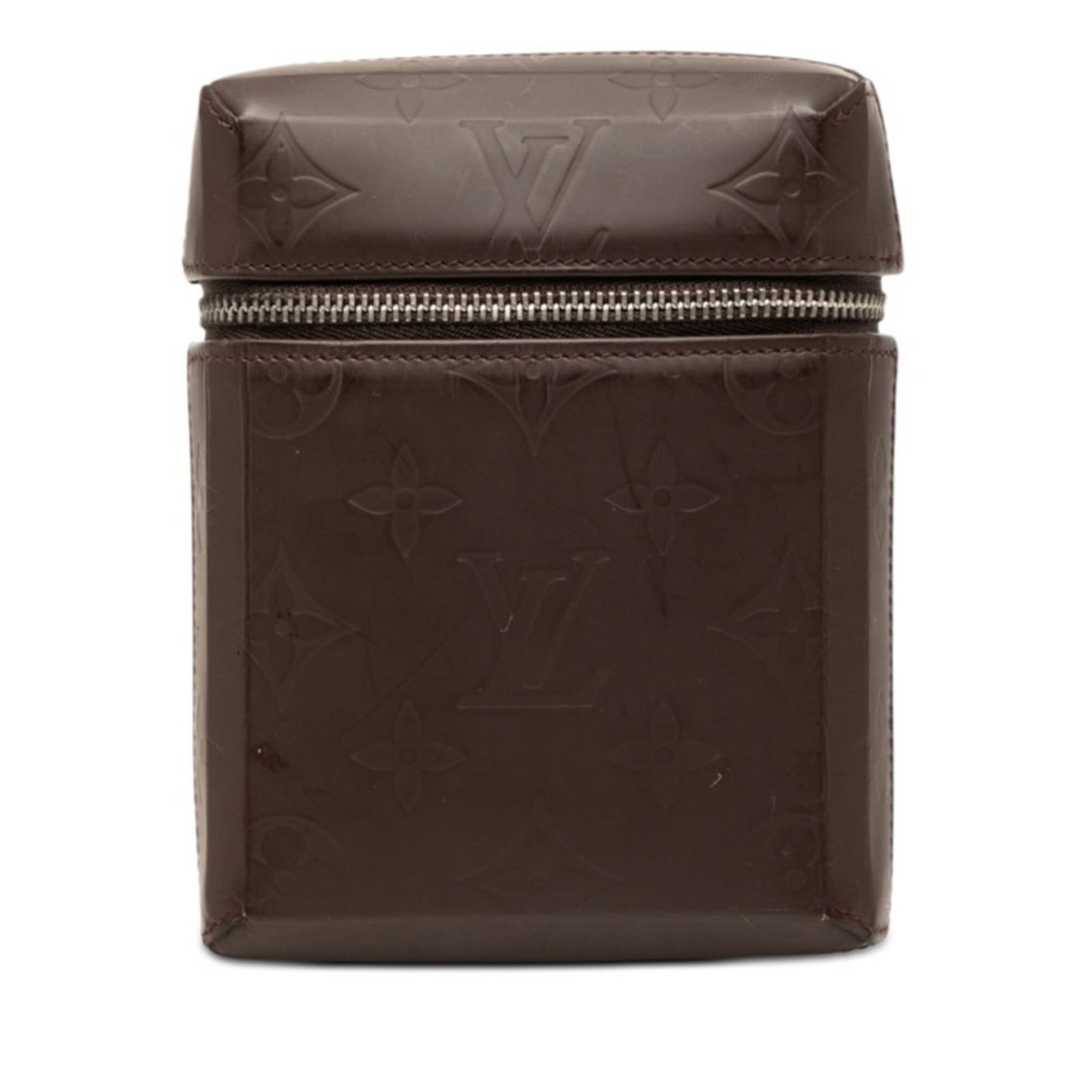 Leather Pouch Louis Vuitton: Leather Pouch Louis Vuitton Brown Leather Pouch from Louis Vuitton's Monogram Glace Line, featuring a classic design with a signature. Made from high-quality leather, this 14.5cm x 11cm x 4cm pouch