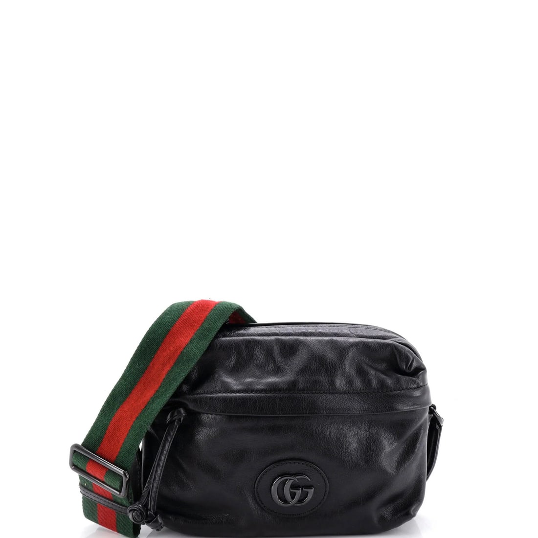 Tonal Leather G Double Bag Shoulder Gucci: Tonal Leather G Double Bag Shoulder Gucci Black Tonal Leather G Double Bag Shoulder Bag from Gucci, featuring a classic cross body design with tonal double G accents. This stylish bag boasts a durable
