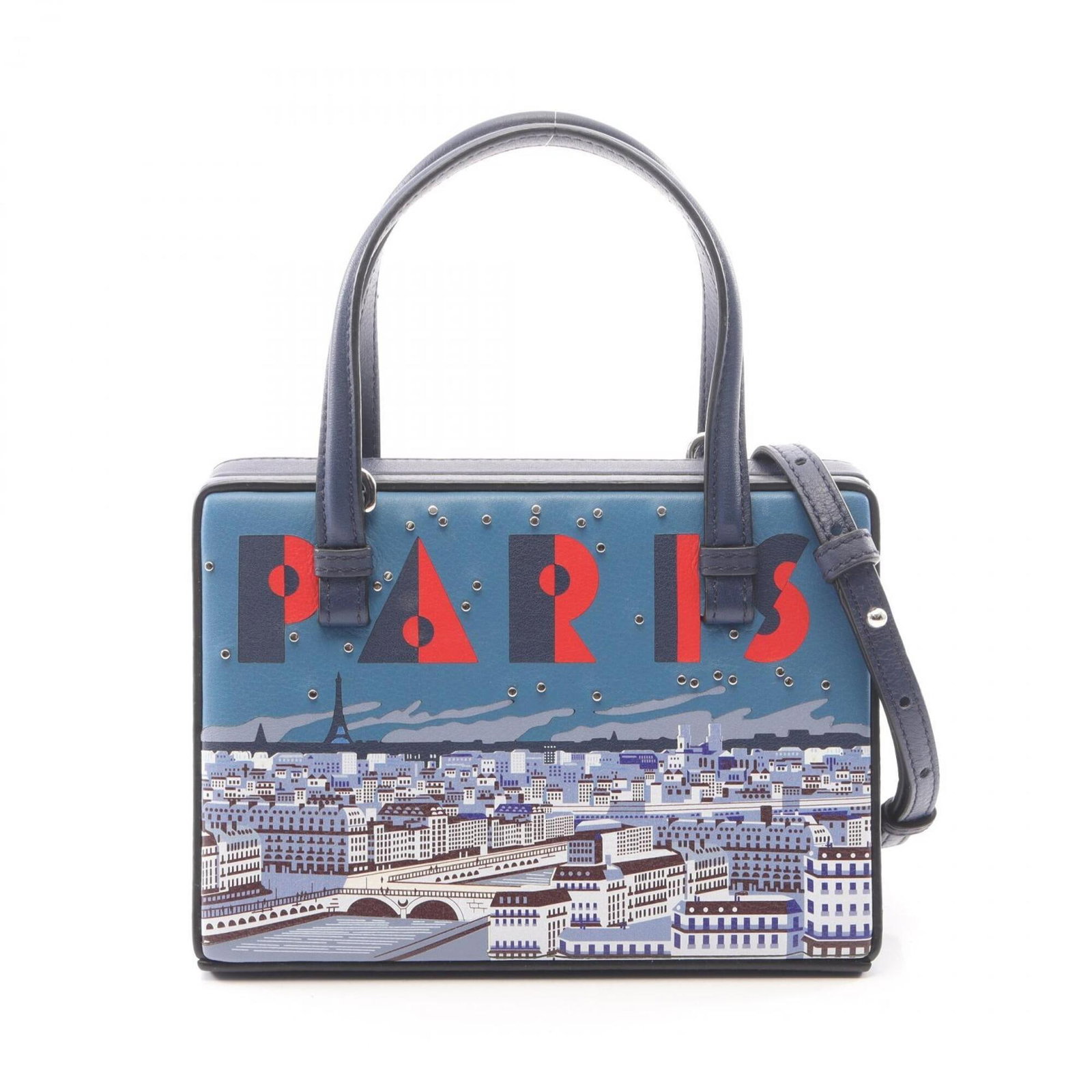 Handbag Leather Handbag: Handbag Leather Handbag The Loewe MPN 309 31 W85 Handbag is a vibrant, multi-color leather handbag with a striking navy hue. Measuring 13cm x 18.5cm x 6cm, this stylish bag boasts a sleek design and