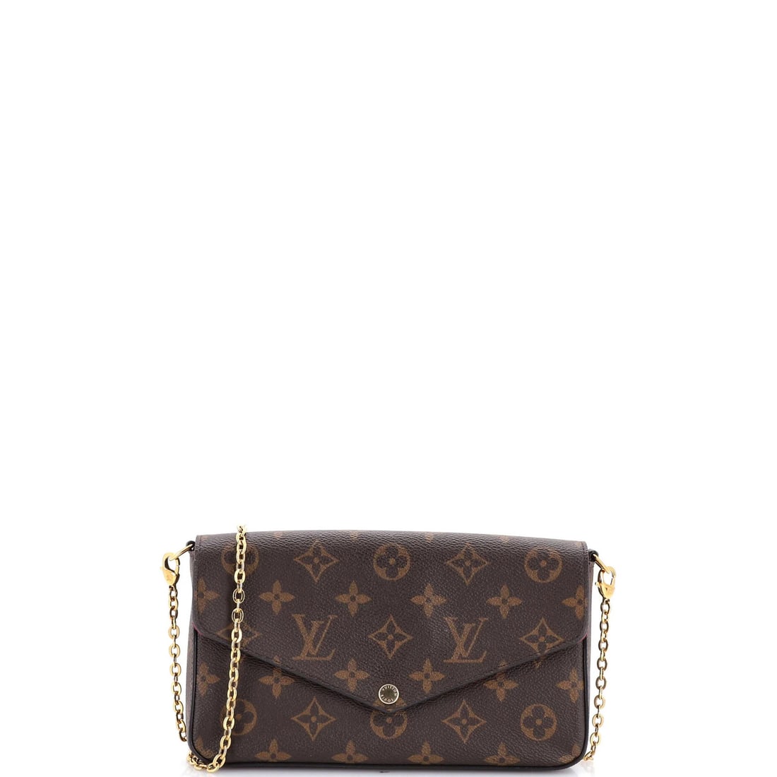 Monogram Pochette Canvas Vuitton Felicie Louis: Monogram Pochette Canvas Vuitton Felicie Louis The Louis Vuitton Felicie Pochette Monogram Canvas Vuitton is a stylish cross body bag with a classic design. Measuring 4.5" tall and 8" wide, this poche