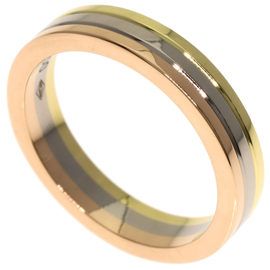 Cartier Three Colors # 47 Ring K18 Yellow Gold K18 White Gold: Cartier Three Colors # 47 Ring K18 Yellow Gold K18 White Gold K18 Yellow Gold and White Gold Ring by Cartier. This Cartier #47 Three Colors Ring showcases the beauty of K18 gold, a high-purity gold