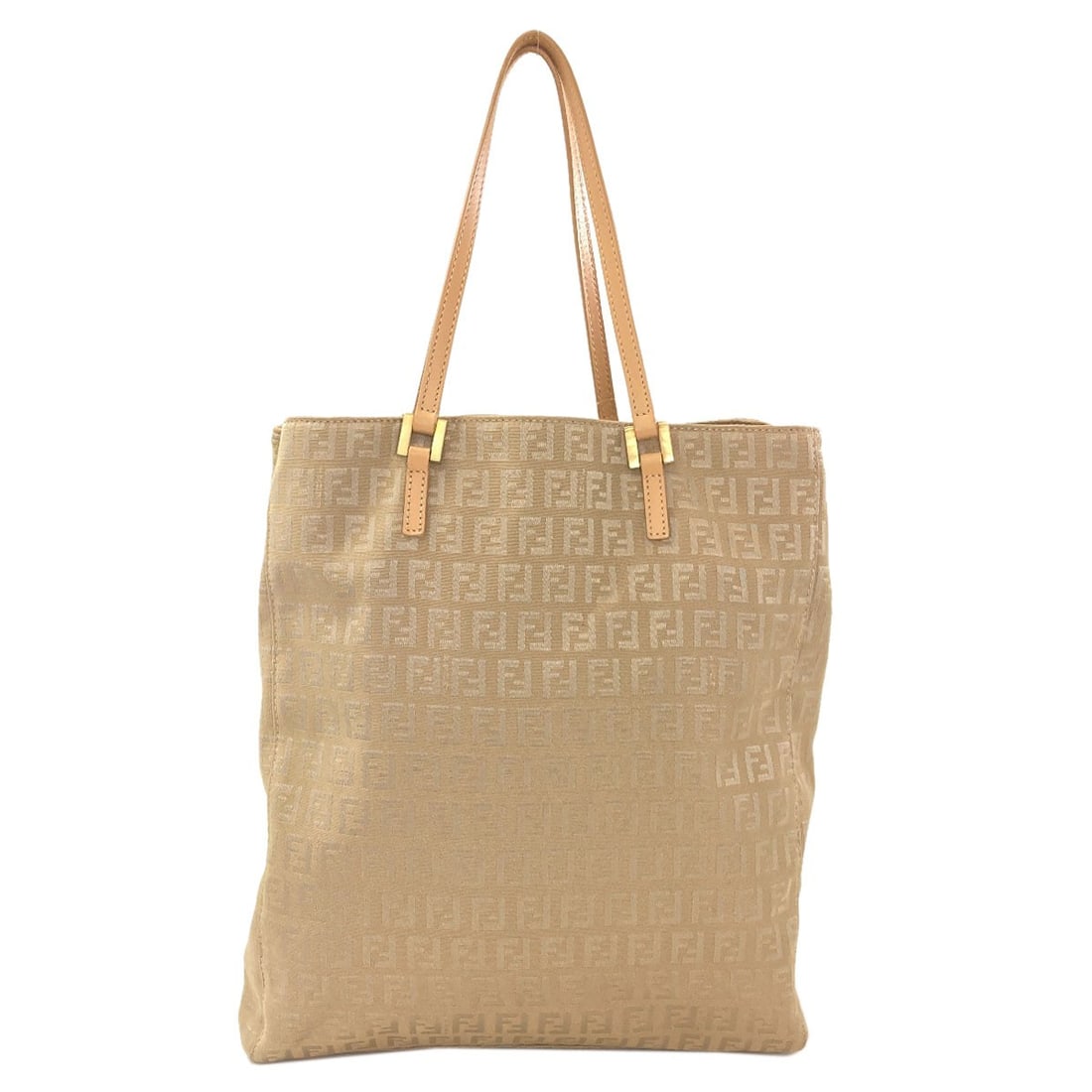 Pattern Fendi Zucca Tote Bag Canvas: Pattern Fendi Zucca Tote Bag Canvas Beige canvas tote bag from FENDI, featuring a classic style with a subtle pattern. The bag's exterior is made from high-quality canvas, giving it a sturdy and
