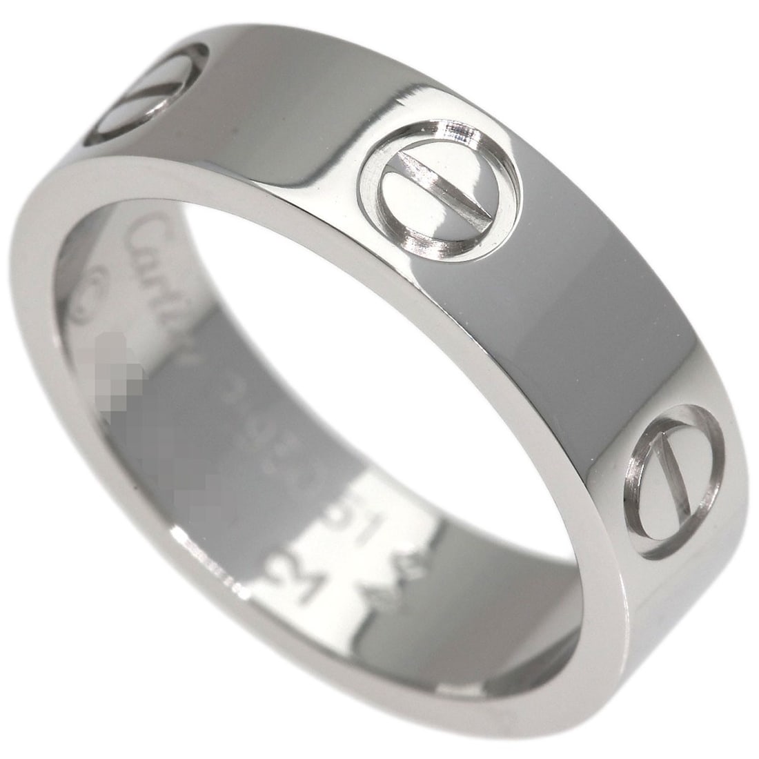 Cartier Love Ring #51 Ring Platinum Pt950: Cartier Love Ring #51 Ring Platinum Pt950 Platinum Pt950 Cartier Love Ring #51, a sleek and sophisticated design, boasts a striking silver finish. This elegant ring features a signature that bears