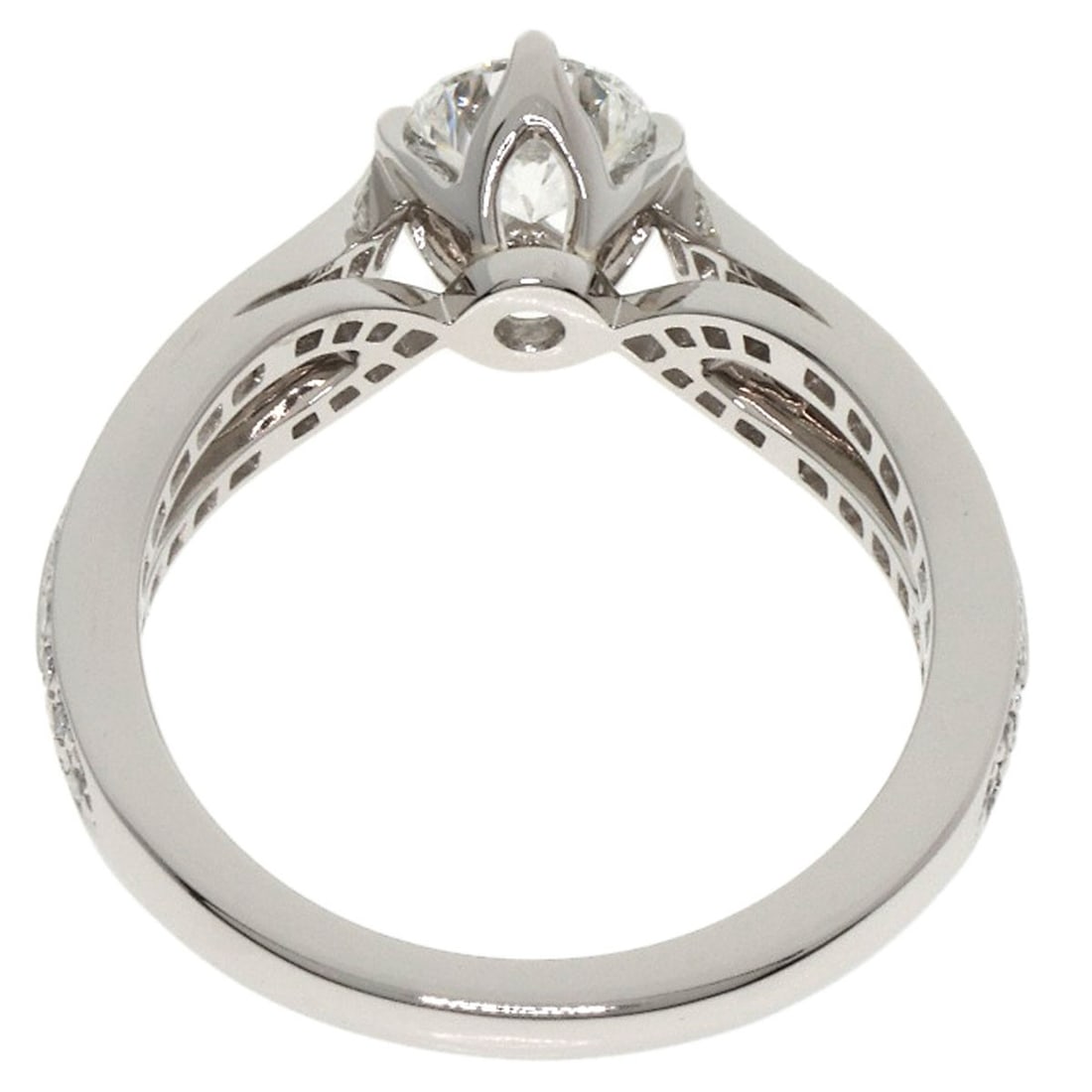 Solitaire Diamond #46 Ring Platinum Pt950 - 4