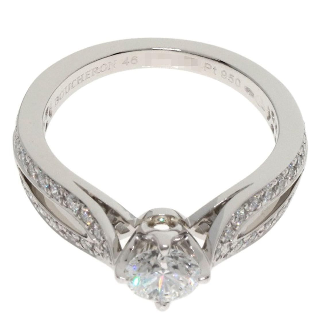 Solitaire Diamond #46 Ring Platinum Pt950 - 5