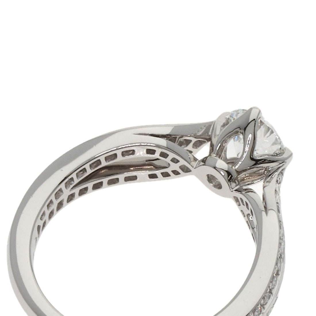 Solitaire Diamond #46 Ring Platinum Pt950 - 7