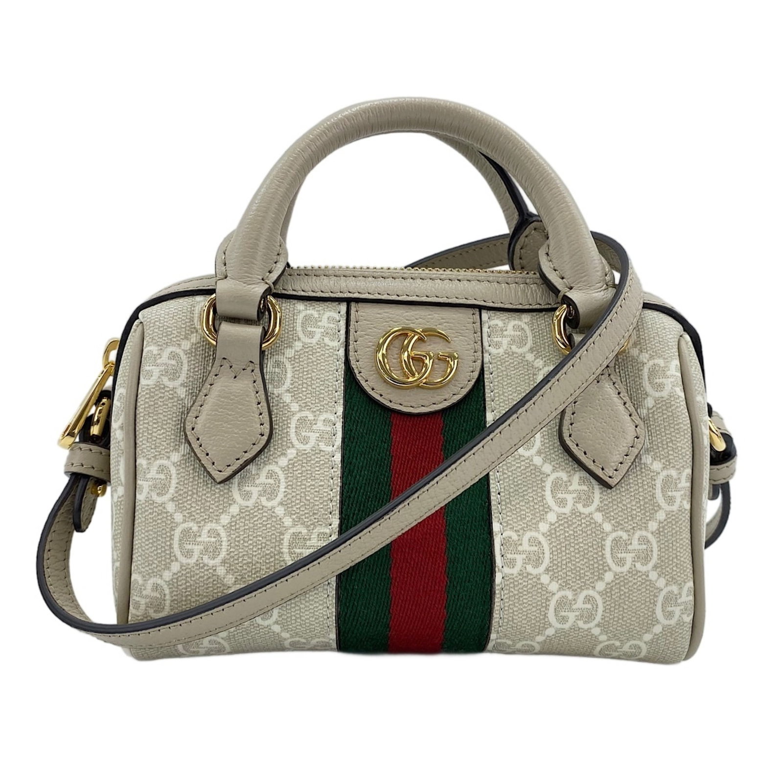 Handbag: Handbag This Gucci Sherry Line handbag features a classic beige color and a spacious interior, measuring 13cm x 17cm. The adjustable strap length of 122cm - 132cm allows for a comfortable fit, while