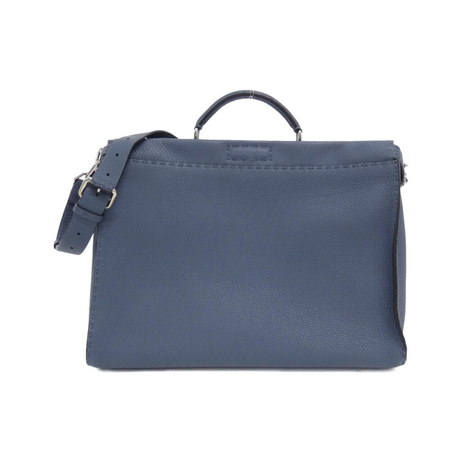 Handbag Leather Fendi: Handbag Leather Fendi The Fendi MPN 7VA388 E21 Handbag features a stunning blue and light blue color combination, crafted from high-quality calfskin leather. Its sleek design and silver hardware add