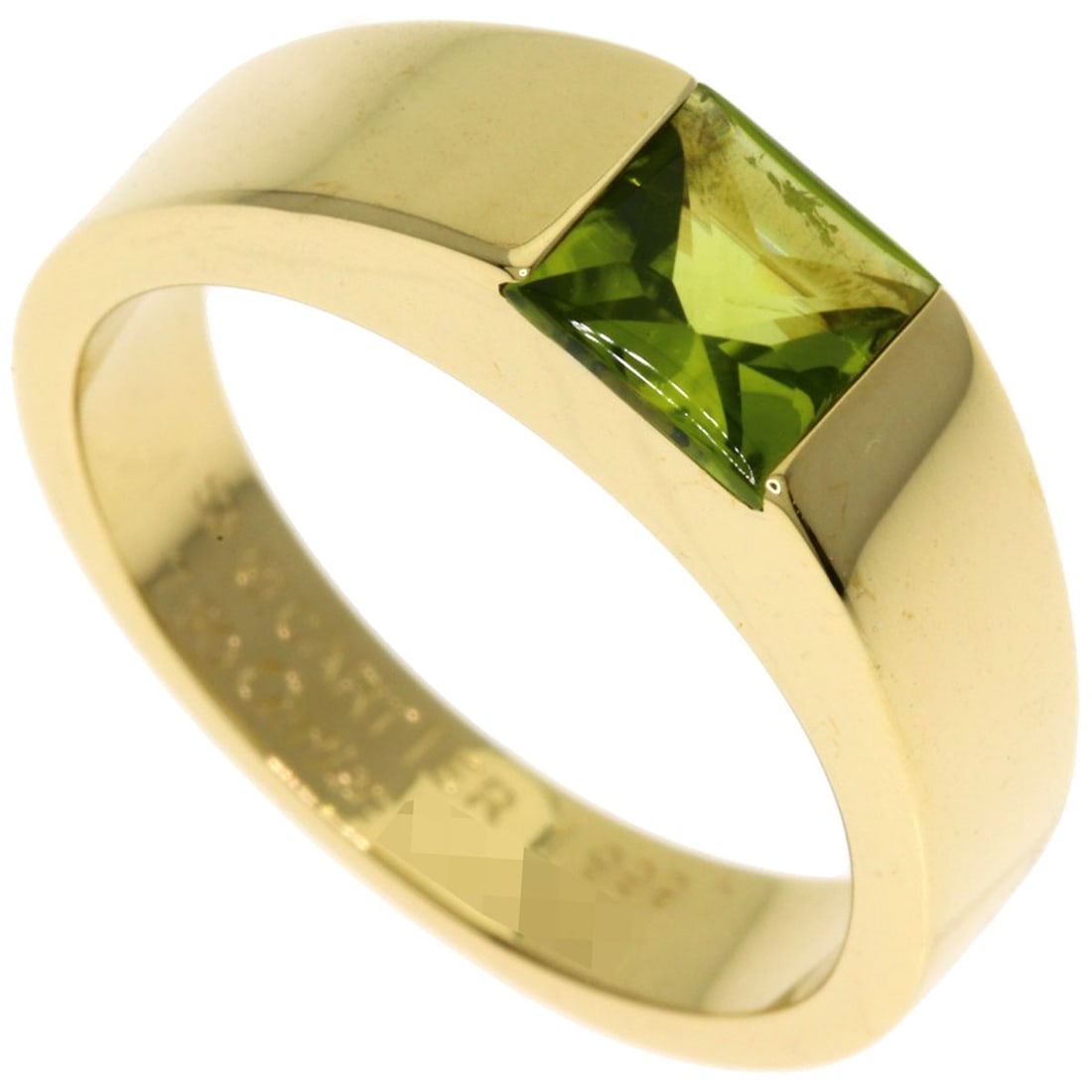 Cartier Tank Peridot #53 Ring K18 Yellow Gold: Cartier Tank Peridot #53 Ring K18 Yellow Gold K18 Yellow Gold Cartier Tank Peridot Ring #53 features a stunning peridot main stone set in a sleek, 18k yellow gold band. The ring's classic design and
