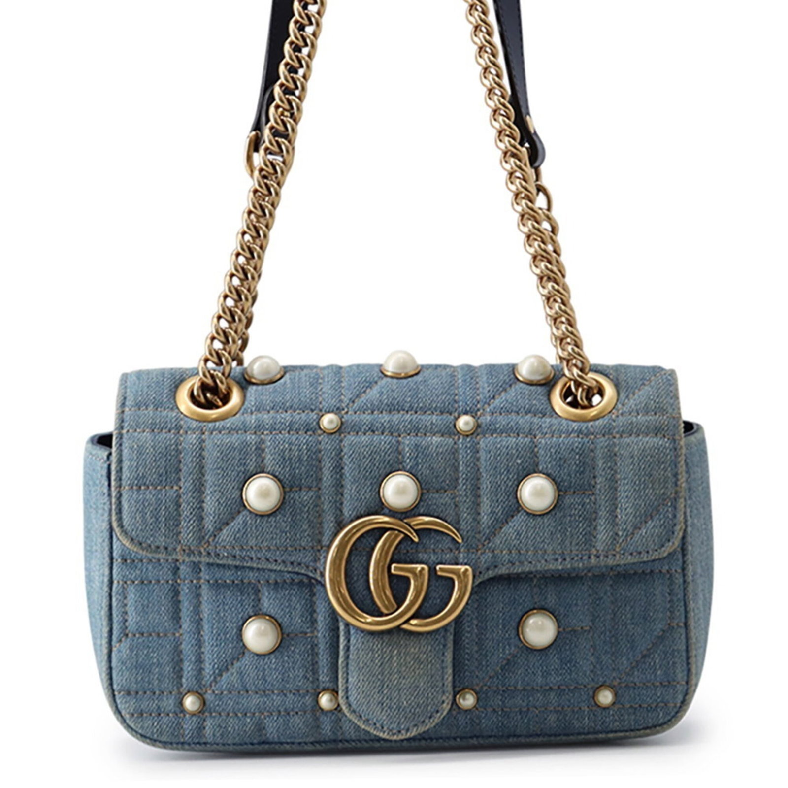 Gucci Denim Leather Handbag Shoulder Bag: Gucci Denim Leather Handbag Shoulder Bag Gucci Denim Leather Handbag Shoulder Bag is a stylish and versatile accessory, featuring a unique denim and leather combination in a striking blue hue. The